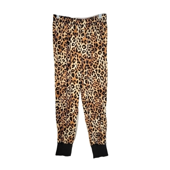 VS Pink Leopard Print Joggers - Picture 1 of 5